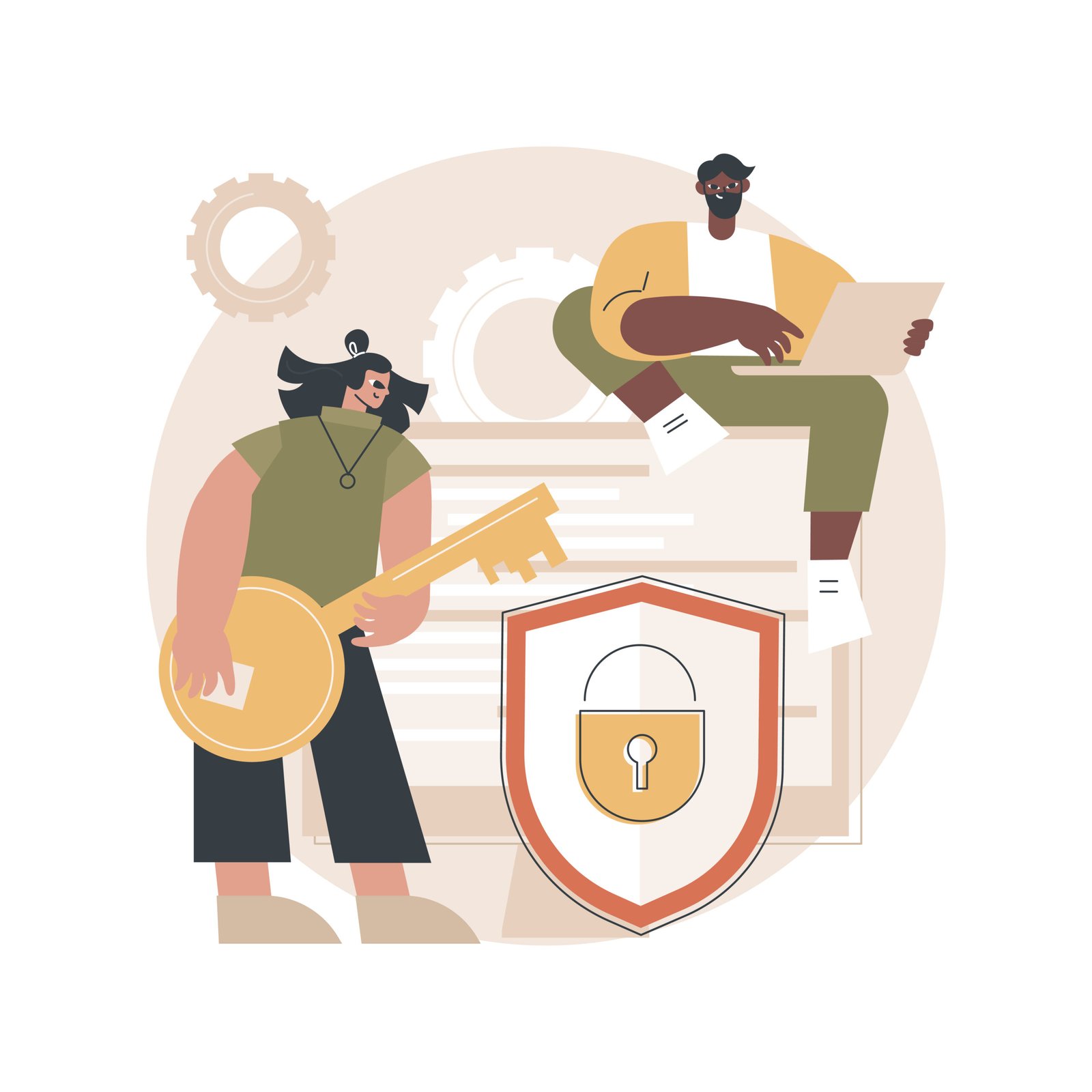 information privacy abstract concept vector illustration.